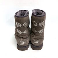 UGG アグ ブーツ CLASSIC SHORT CRYSTAL BOW 1006698 グレー size23cm 瑞穂店