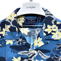 POLO SPORT ポロスポーツ ラルフローレン コットン オープンカラーシャツ アロハ ハイビスカス ブルー Size XL 瑞穂店