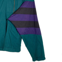 80-90's adidas アディダス ジップアップ トラックジャケット 切替 ポリエステル グリーン ブラック パープル Size XL 福生店
