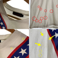 SCREAMING HOUSE スクリーミングハウス 星条旗 プリントTシャツ ホワイト USA製 Size L 福生店