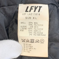 LFYT エルエフワイティー WORLD CHAMPS 2021 LF LOGO STADIUM JACKET スタジアムジャケット ブラック ウール レザ- Size XL 福生店