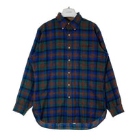 PENDLETON ペンドルトン 70's USA製 ウールシャツ エルボーパッチ ブルー×グリーン sizeM 瑞穂店