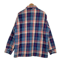 80's Frostproof フロストプルーフ チェックフランネルシャツ 中綿キルティング ブルー レッド USA製 Size L 福生店
