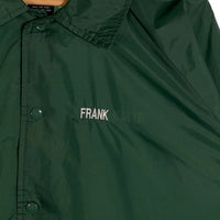 90`s FRANK HATTIE 刺繡 ナイロン コーチジャケット グリーン AUBURN SPORTSWEAR Size XL 福生店
