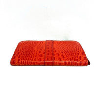 FURLA フルラ クロコ型押し 長財布 オレンジ 瑞穂店