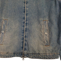 DIESEL ディーゼル D-ROHE ジップアップ デニムジャケット インディゴ 袖刺繡ロゴ Size M 福生店