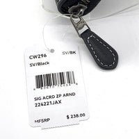 COACH コーチ CW296 スター型押し ラウンドファスナーレザーウォレット ブラック 福生店