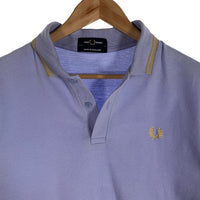 FRED PERRY フレッドペリー 鹿の子 ポロシャツ ブルー イングランド製 Size 42 福生店