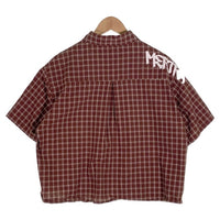 MERTRA MERTRA メルトラ Checkered Shirt 半袖 チェックシャツ ブラウン Size S 福生店