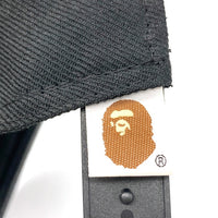 A BATHING APE アベイシングエイプ 24karats トゥエンティーフォーカラッツ New Era ニューエラ サル刺繍 型押し 9FIFTY キャップ 帽子 ブラック×ゴールド sizeF -2 瑞穂店
