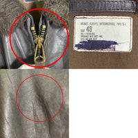 U.S. NAVY 米海軍 USN G-1 LEATHER FLIGHT JACKET レザー フライト ジャケット グレー 8415-00-526-7624 Size 48 福生店