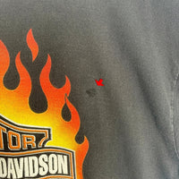 00's Harley-Davidson ハーレーダビッドソン バー&シールド フレイム プリント Tシャツ ブラック DELTA Size XL 福生店