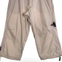 00's NIKE ナイキ ポリエステル リップストップ クロップドパンツ アイボリー ウエスト裾ドローコード Size 34 福生店