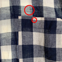 A.P.C. アーペーセー コットン リネン チェックシャツ 半袖 Size M 福生店