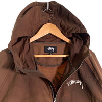 STUSSY ステューシー 22AW Wave Dye Beach Shel Jacket ウェーブダイ ビーチシェル ナイロンジャケット ブラウン 115647 Size L 福生店