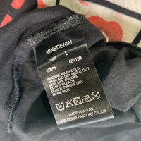 MINEDENIM マインデニム BLONDIE Eyes & Lips Crewneck T-SH アイズ&リップス クルーネック Tシャツ ブラック BLD002-99-L2 Size L 福生店