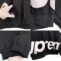 SUPREME シュプリーム 25SS Big Logo Zip Up Hooded Sweatshirt ビッグロゴ ジップアップ スウェットパーカー ブラック Size XXL 福生店