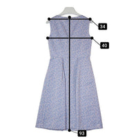 ANAYI アナイ スモールフラワープリント タックワンピース ブルー size36 瑞穂店