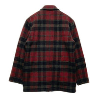 LAND'S END ランズエンド 90S キルティング チェック柄 ウールコート レッド sizeS 瑞穂店
