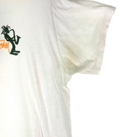 STUSSY ステューシー 紺タグ USA製 シャドーマン ジャズマン 前後プリント シングルステッチ Tシャツ ホワイト sizeM★汗ジミあり 瑞穂店