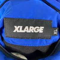X-LARGE エクストララージ 101214021009 21AW REVERSIBLE QUILTED BOMBER JACKET リバーシブル キルティング ボンバージャケット ブルー sizeXL 瑞穂店