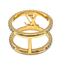 LOUIS VUITTON ルイヴィトン M1463L リング LV アイコニック ストラス S00 ゴールド size17号 瑞穂店