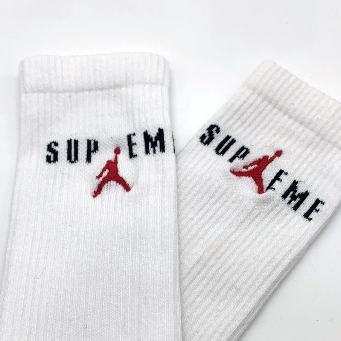Supreme Jordan Crew Socks White | Sole By Style
