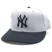 90's New Era ニューエラ MLB ニューヨーク・ヤンキース 59FIFTY ベースボールキャップ グレー ブラック ウール USA製 Size 7 1/2 (59.6cm) 福生店