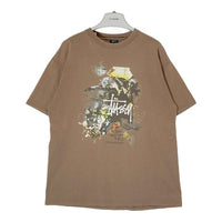 STUSSY ステューシー international stussy tribe コラージュペイント Tシャツ ブラウン sizeL 瑞穂店