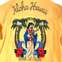 glamb グラム Rock-A Hula アロハシャツ GB16SP/SH07 イエロー Size 4 瑞穂店
