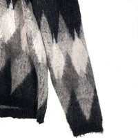 MASSES マシス アーガイル ウールニットカーディガン アクリル ナイロン ブラック グレー Size M 福生店