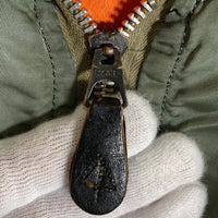 70's U.S. ARMY ALPHA INDUSTRIES アルファインダストリーズ AIR FORCE 米空軍 MA-1 L-2B フライトジャケット オリーブ DSA100-74-C-1559 8414-00-817-0596 Size XL 福生店