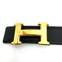 HERMES エルメス コンスタンス リバーシブル Hベルト ゴールド金具 ブラックxブラウン size60 瑞穂店