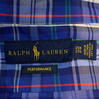 RALPH LAUREN ラルフローレン ボタンダウンチェックシャツ ブルー Size 2XB 福生店