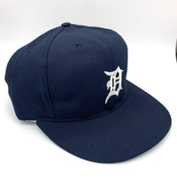 90's~ MLB デトロイト・タイガース スナップバックベースボールキャップ ネイビー USA製 ANNCO 福生店