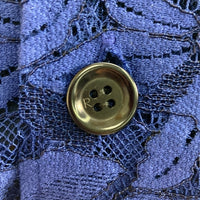 Needles ニードルズ Cabana Shirt カバナシャツ C Pe R Lace Cloth FLOWER フラワーレース 半袖 ブルー MR252 Size L 瑞穂店