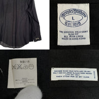 Brooks Brothers ブルックスブラザーズ リネン ボタンダウンシャツ ブラック Size L 福生店