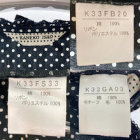 KANEKO ISAO カネコイサオ ドット柄リボンロングスカート ブラウス ブランケット 3点セット ブラック size- 瑞穂店