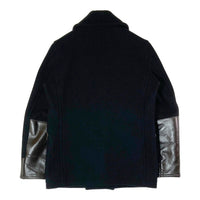 JELADO ジェラード DONKEY COAT ドンキーコート レザー切り替え ピーコート ブラック size38 瑞穂店