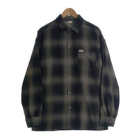 CALTOP キャルトップ アクリル 長袖 オンブレ チェック シャツ チャコール ブラック USA製 Size L 福生店