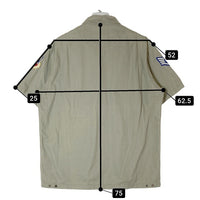 AVIREX アヴィレックス 6165099 ヘリンボーン ワッペン 半袖シャツ カーキ size2XL 瑞穂店