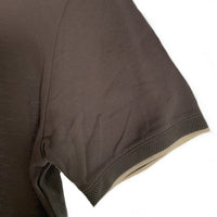 EMPORIO ARMANI エンポリオアルマーニ ハーフジップ 半袖 ポロシャツ ベージュ Size S 福生店