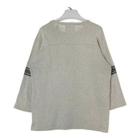 STUSSY ステューシー プリント 七分丈 ロングTシャツ グレー sizeM※ネックダメージあり 瑞穂店