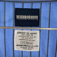 NEIGHBORHOOD ネイバーフッド ストライプ 半袖シャツ ブルー sizeM 瑞穂店