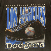 90~00's MLB ロサンゼルス・ドジャース プリントTシャツ ブラック 1995コピーライト Logo Athletic Size XL 福生店