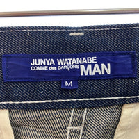 JUNYA WATANABE COMME des GARCONS MAN ジュンヤワタナベ コムデギャルソンマン WK-P020 AD2012 リネン混 デニムショートパンツ インディゴ sizeM※ヒップ右ポケットボタン欠品 瑞穂店