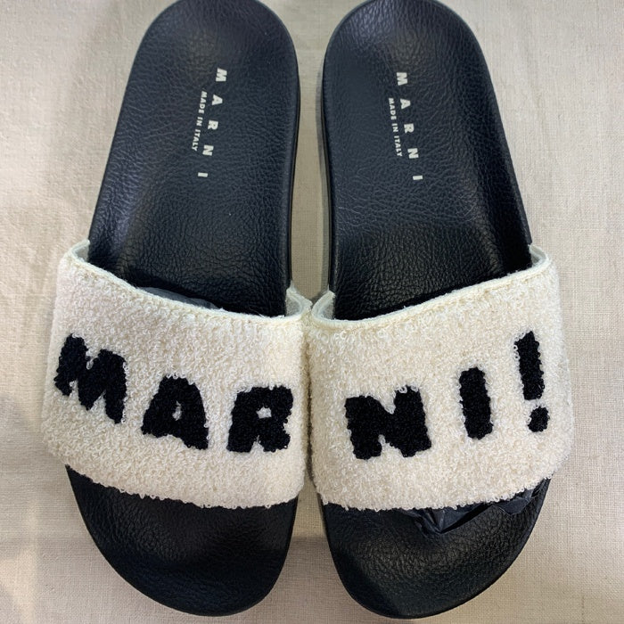 MARNI マルニ シャワーサンダル ラバー テリークロスアッパー ホワイト ブラック SAMR001302 Size 42 (27cm) –  GolRagオンラインショップ