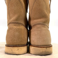 90's REDWING レッドウィング スウェード ペコスブーツ ベージュ 8168 97年 縦刺繡羽タグ Size 9E (27.0cm) 福生店