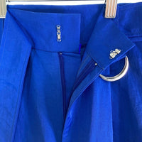 MAISON SPECIAL メゾンスペシャル 21222465103 Belted Yoke Wide Pants ベルテッドスラッシュワイドパンツ ブルー size38 瑞穂店