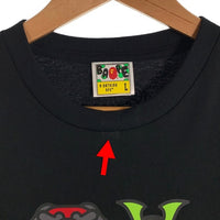 A BATHING APE アベイシングエイプ BABY MILO JAPAN TEE Tシャツ ブラック 002TEK221003F Size L 福生店